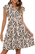 Aira Abito Estivo Donna – Vestito Mini con Scollo a V, Maniche a Volant e Tasche