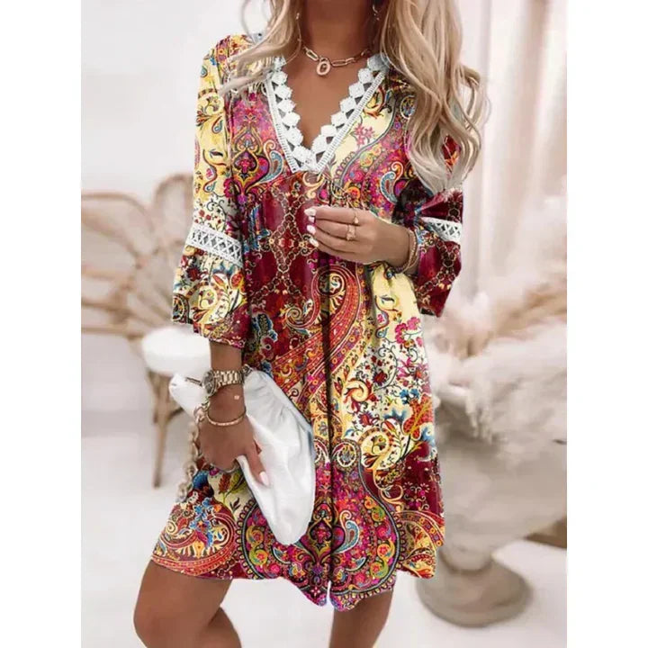 Cassandra Vestido de Verano Mujer – Floral Ligero, Corte Fluido & Estilo Elegante Casual