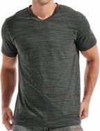 T-shirt Matteo homme avec col en V – T-shirt extensible décontracté en coton