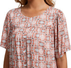 Marta Robe Maison Femme – Robe Confortable en Coton, Boutons et Poches Relax