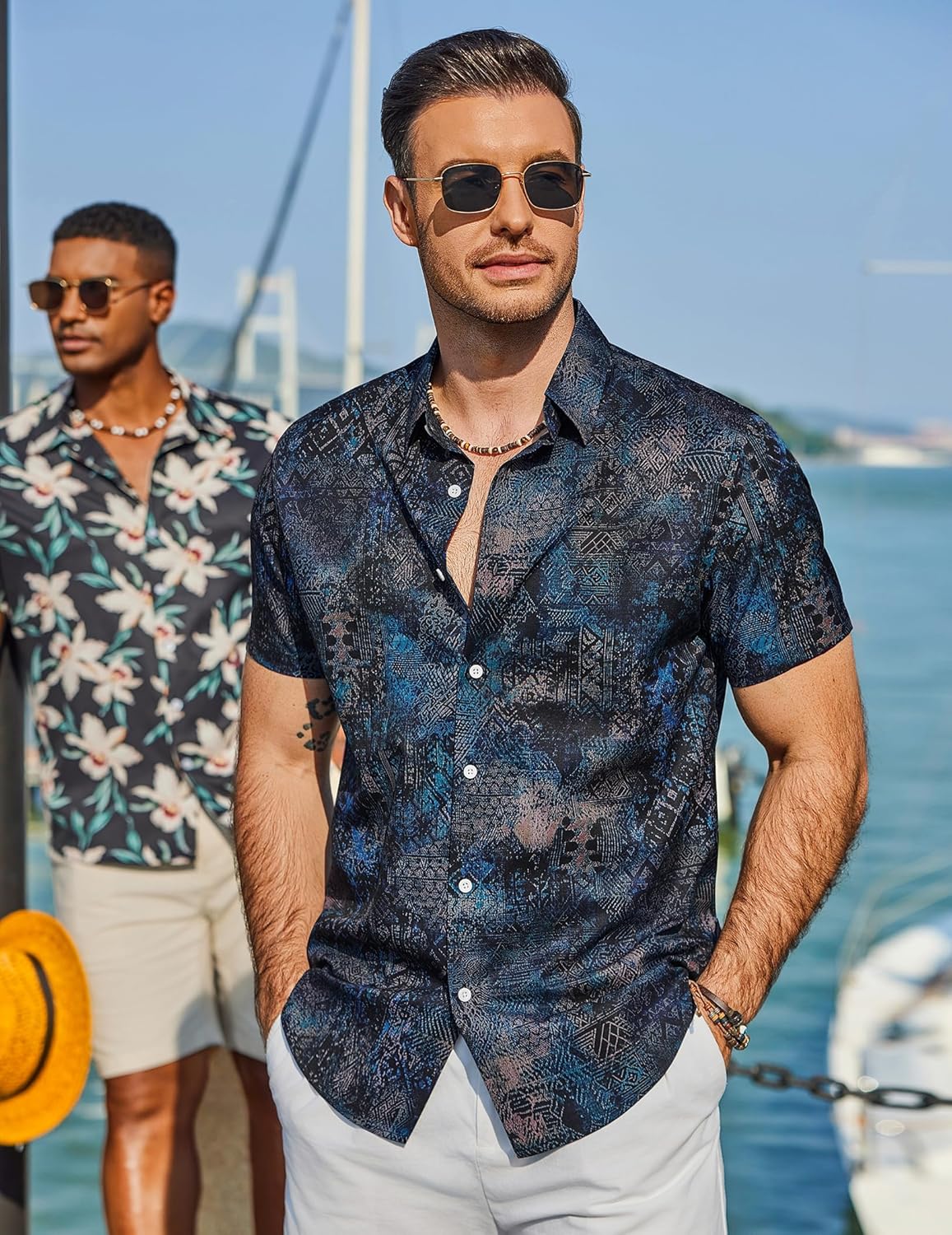 Chemise hawaïenne pour homme Mateo – Chemise tropicale d'été à manches courtes