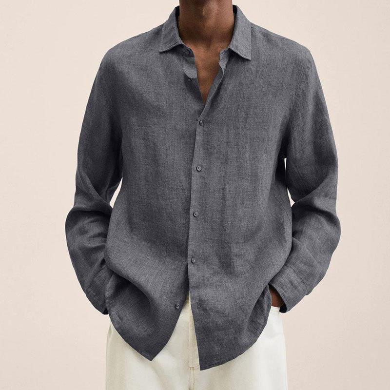 Giovanni Chemise Homme – Lin Respirant, Manches Longues & Style Élégant Classique