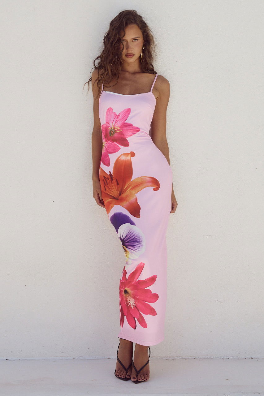 Vestido Amber para Mujer Floral Ajustado – Vestido Elegante Slim, Estampado Chic Versátil