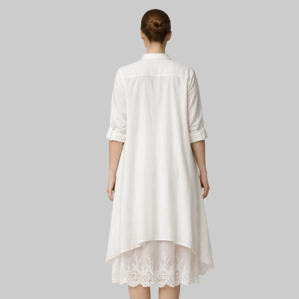 Aurora Abito Maxi Boho Donna – Vestito 2 Pezzi con Camicia Oversize Elegante Estate