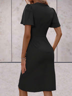 Brynlee Robe Femme Cache-cœur – Décolleté en V Élégant & Style Polyvalent