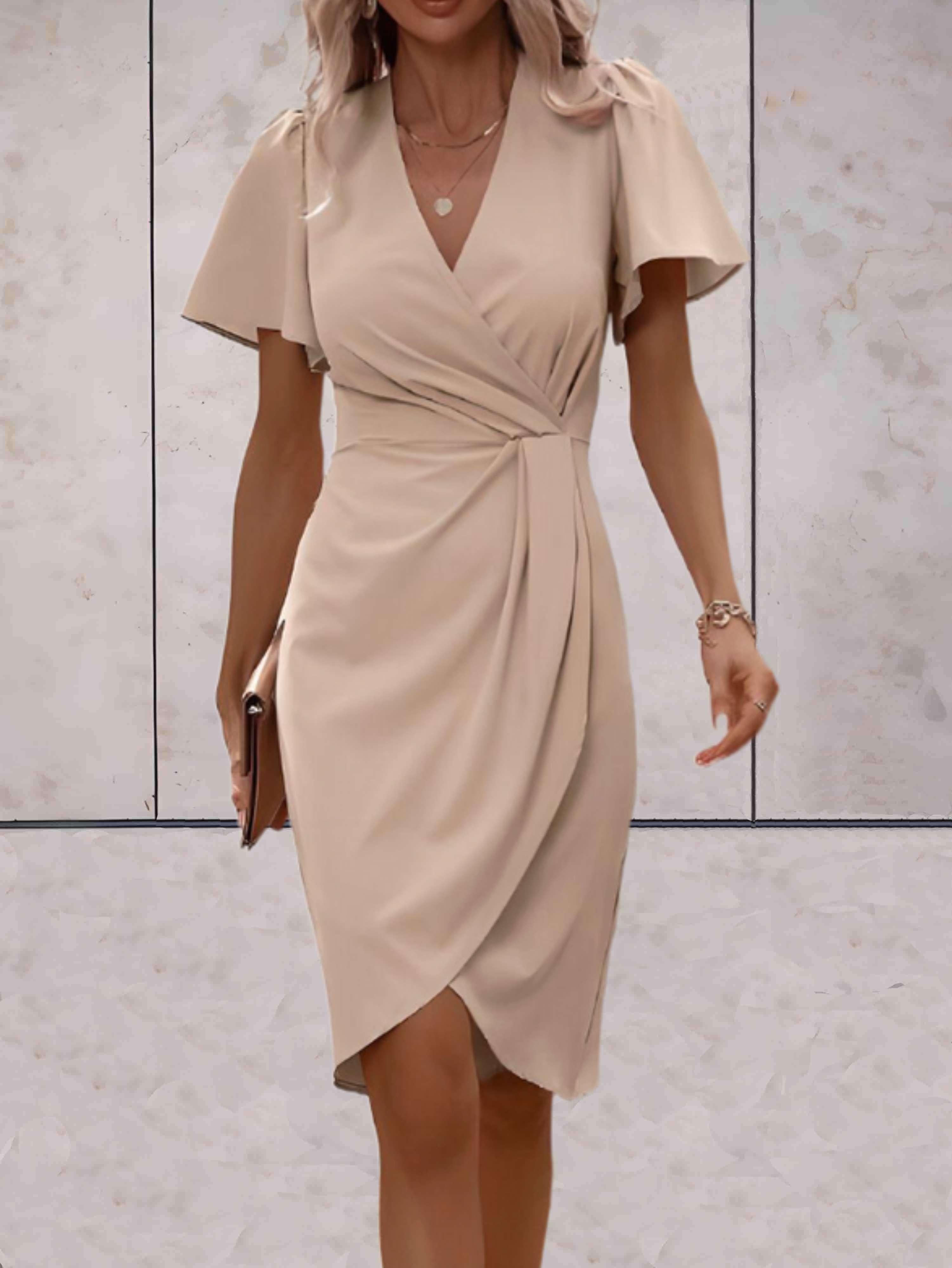 Brynlee Vestido Mujer Cruzado – Escote en V Elegante y Estilo Versátil
