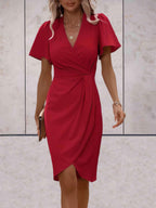 Brynlee Robe Femme Cache-cœur – Décolleté en V Élégant & Style Polyvalent