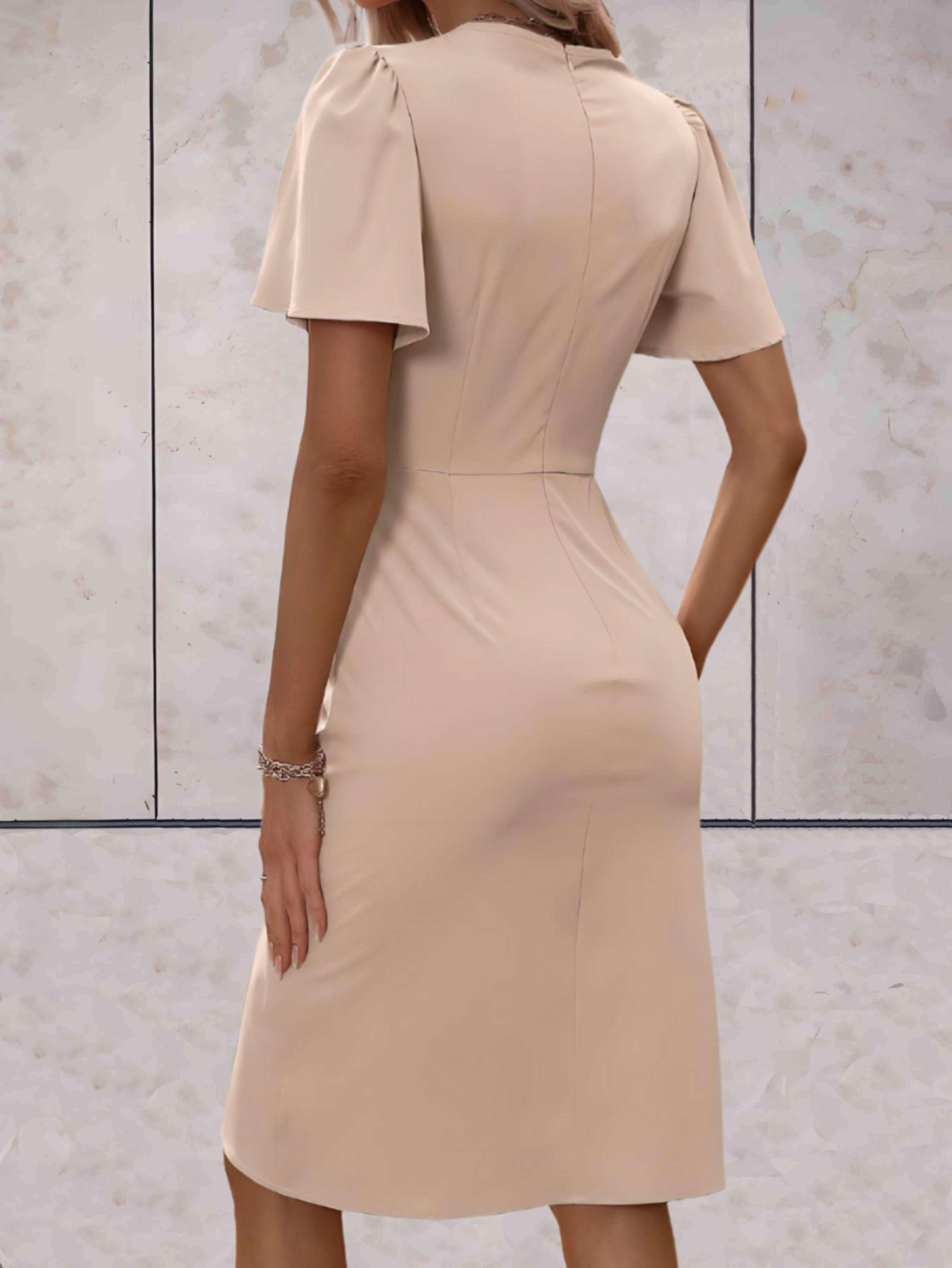 Brynlee Robe Femme Cache-cœur – Décolleté en V Élégant & Style Polyvalent