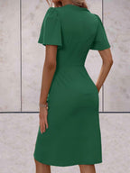 Brynlee Robe Femme Cache-cœur – Décolleté en V Élégant & Style Polyvalent