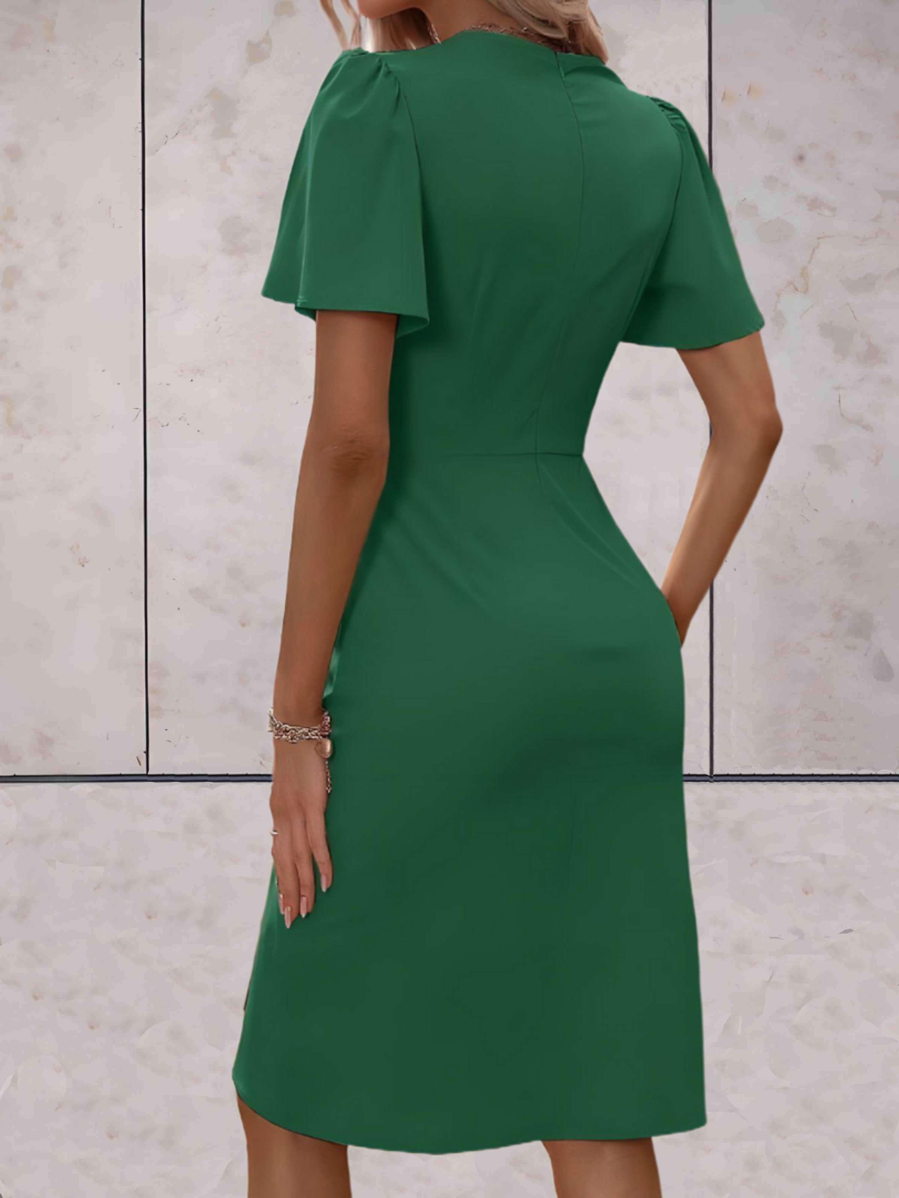 Brynlee Robe Femme Cache-cœur – Décolleté en V Élégant & Style Polyvalent