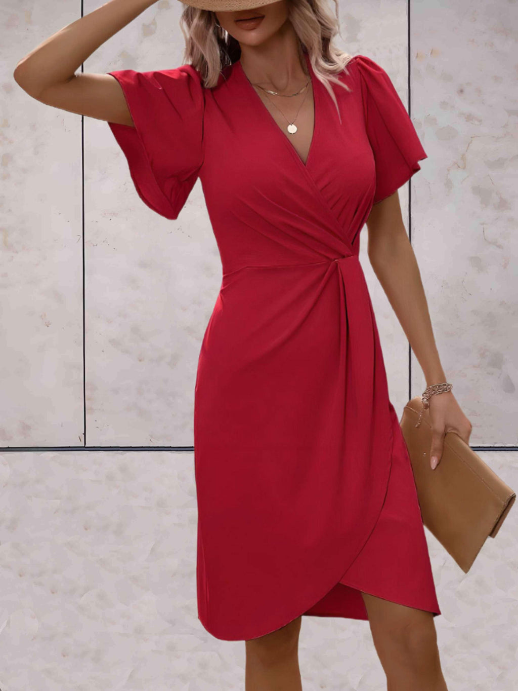 Brynlee Robe Femme Cache-cœur – Décolleté en V Élégant & Style Polyvalent