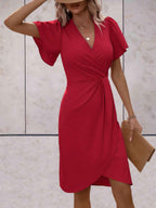Brynlee Robe Femme Cache-cœur – Décolleté en V Élégant & Style Polyvalent