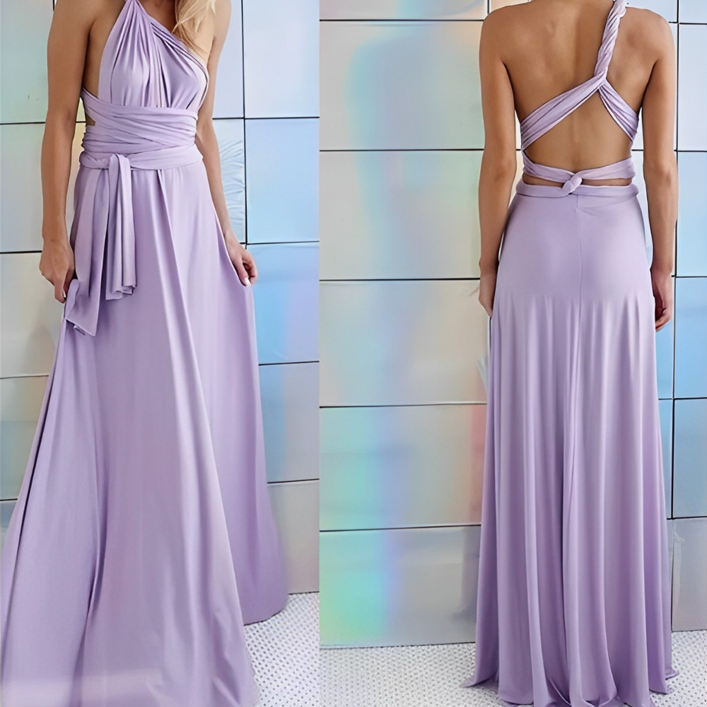 Emilia Vestido Mujer Cruzado – Vestido Elegante con Cinturón Ajustable Casual Chic