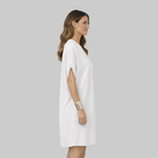 Bianca Robe Femme d'Été Élégante – Robe avec Col V et Manches Fendues Fluide
