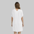 Bianca Robe Femme d'Été Élégante – Robe avec Col V et Manches Fendues Fluide