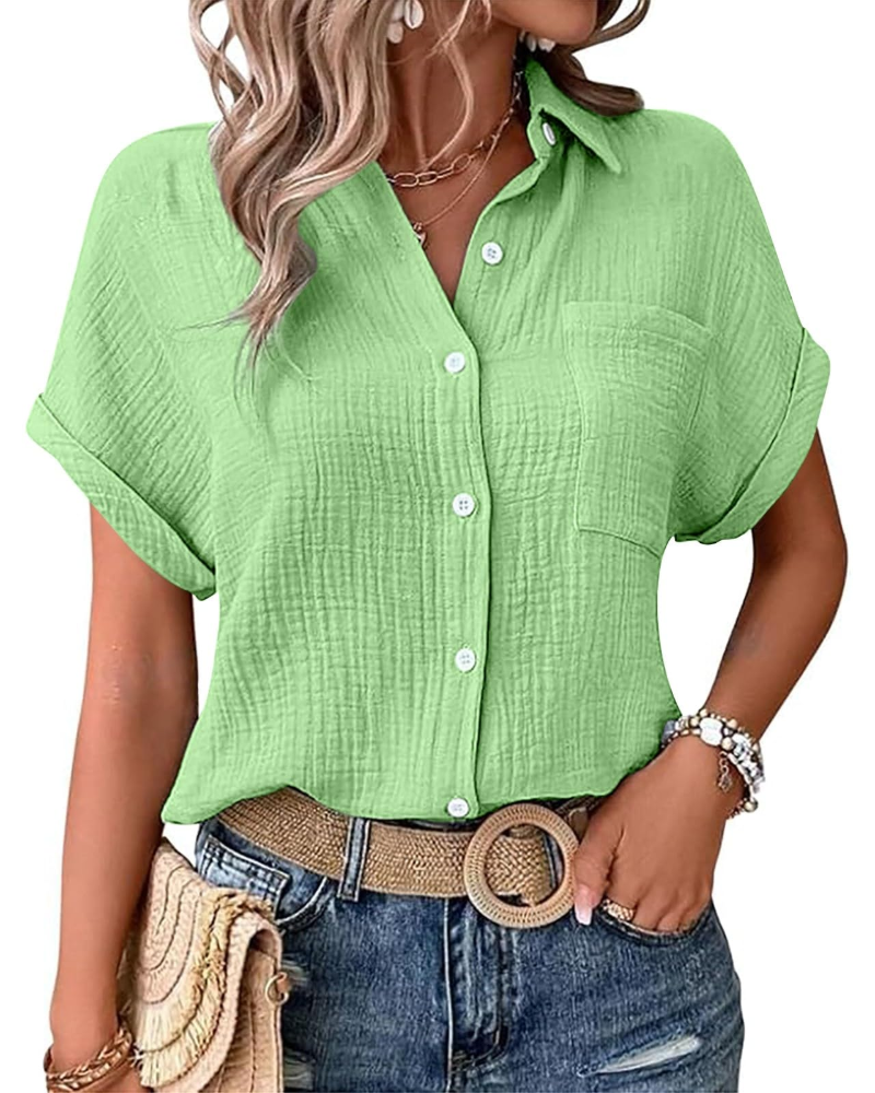 Blouse Mia pour femme – Top en mousseline avec imprimé bohème et coupe oversize