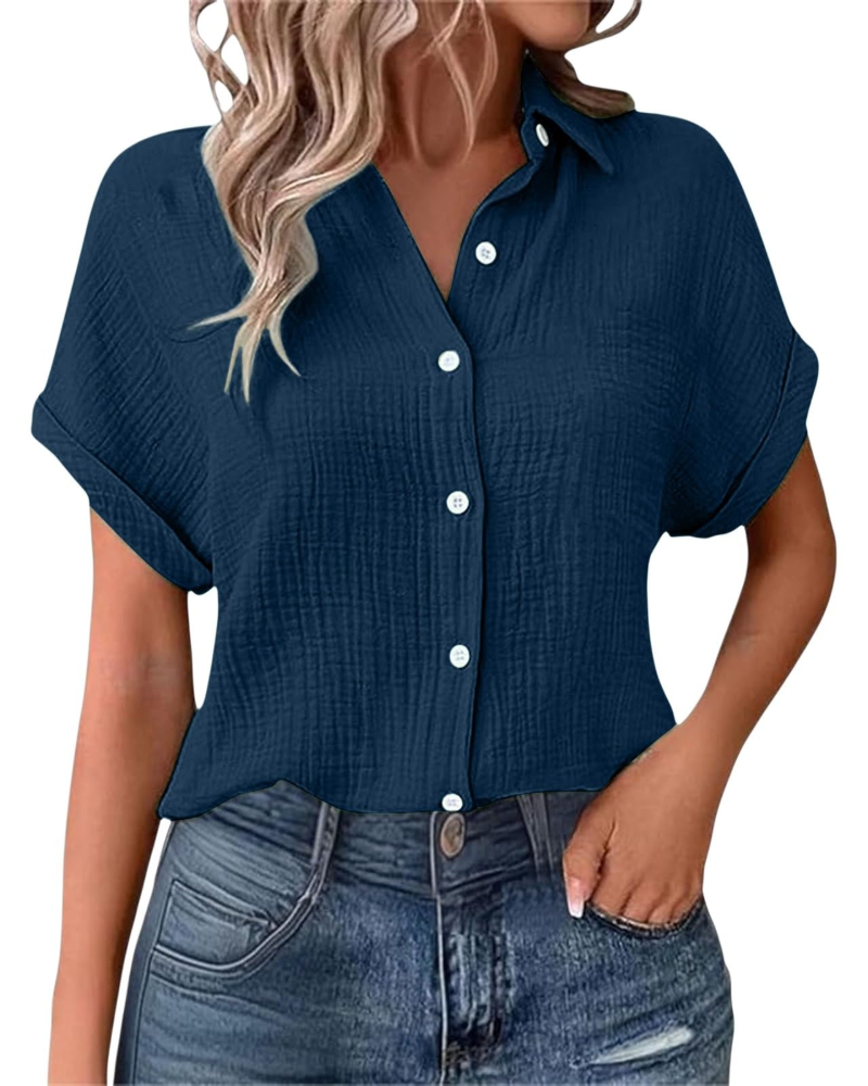 Blouse Mia pour femme – Top en mousseline avec imprimé bohème et coupe oversize