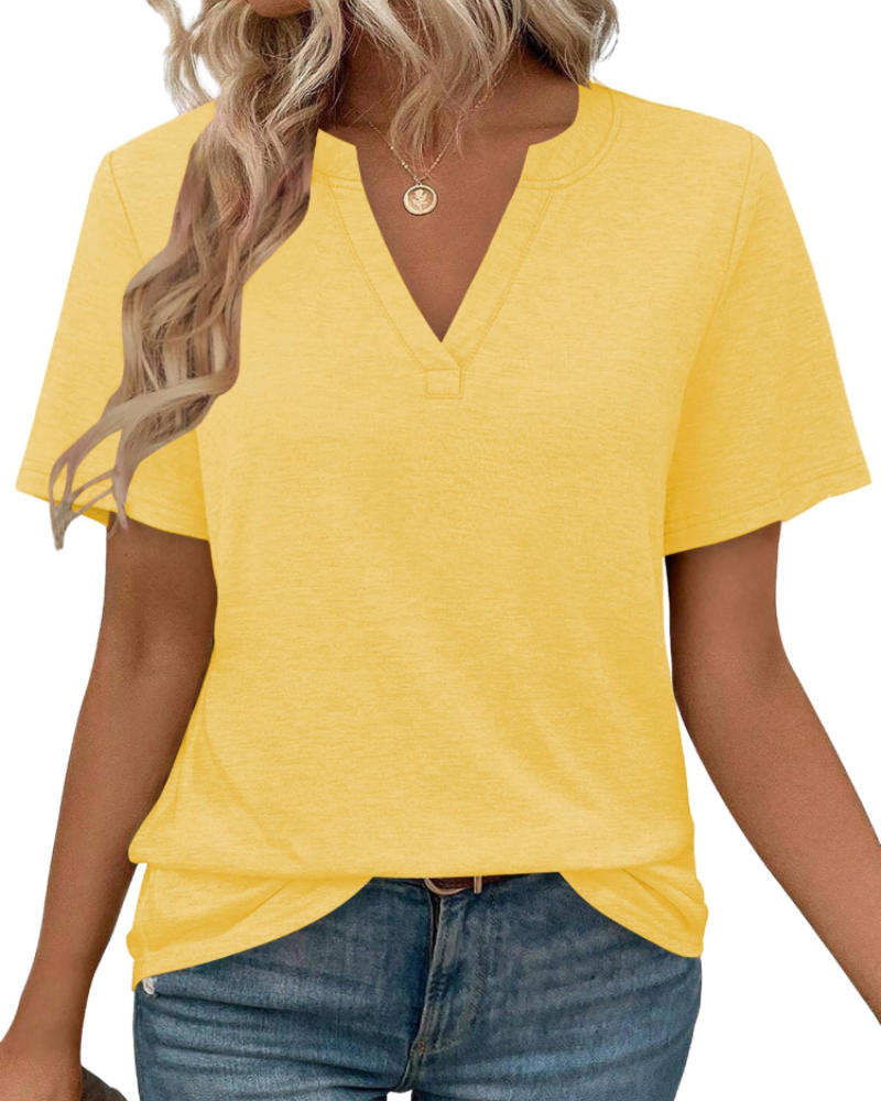 Vanessa T-Shirt Donna – Top con Scollo a V, Maniche Corte & Fit Morbido