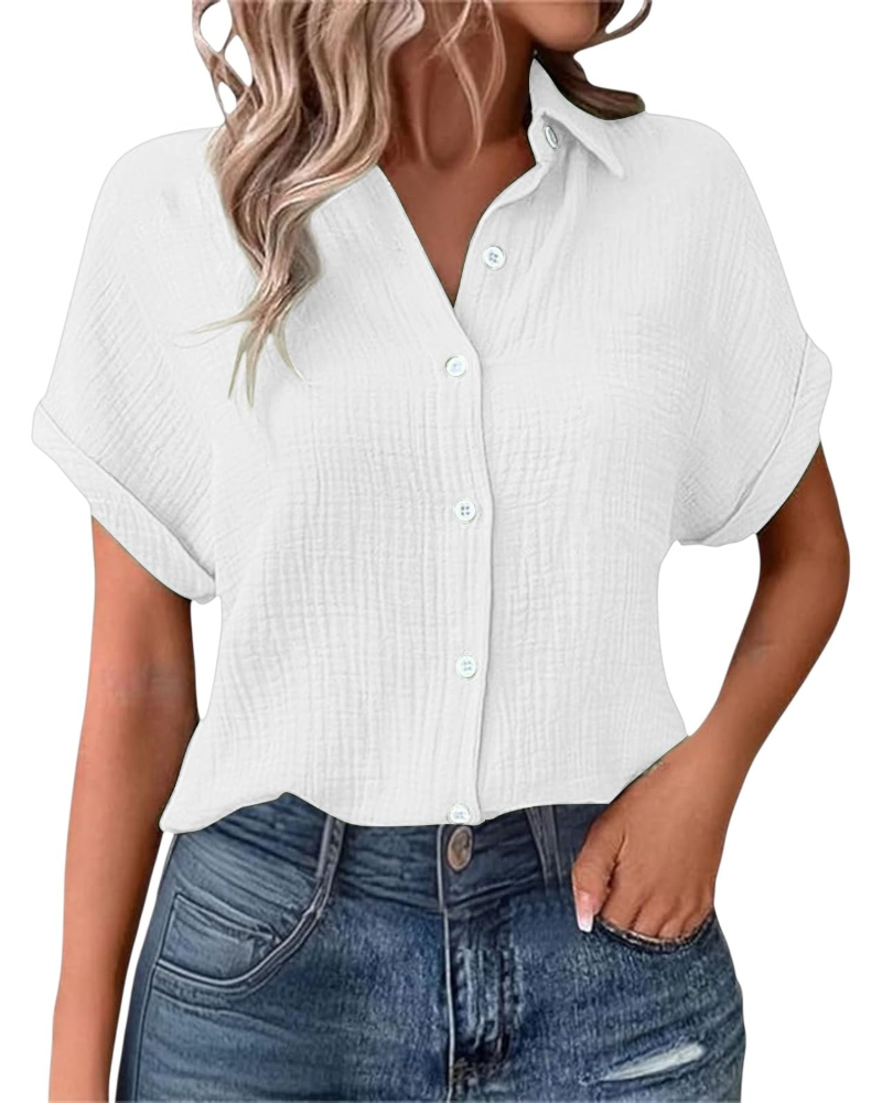 Blouse Mia pour femme – Top en mousseline avec imprimé bohème et coupe oversize