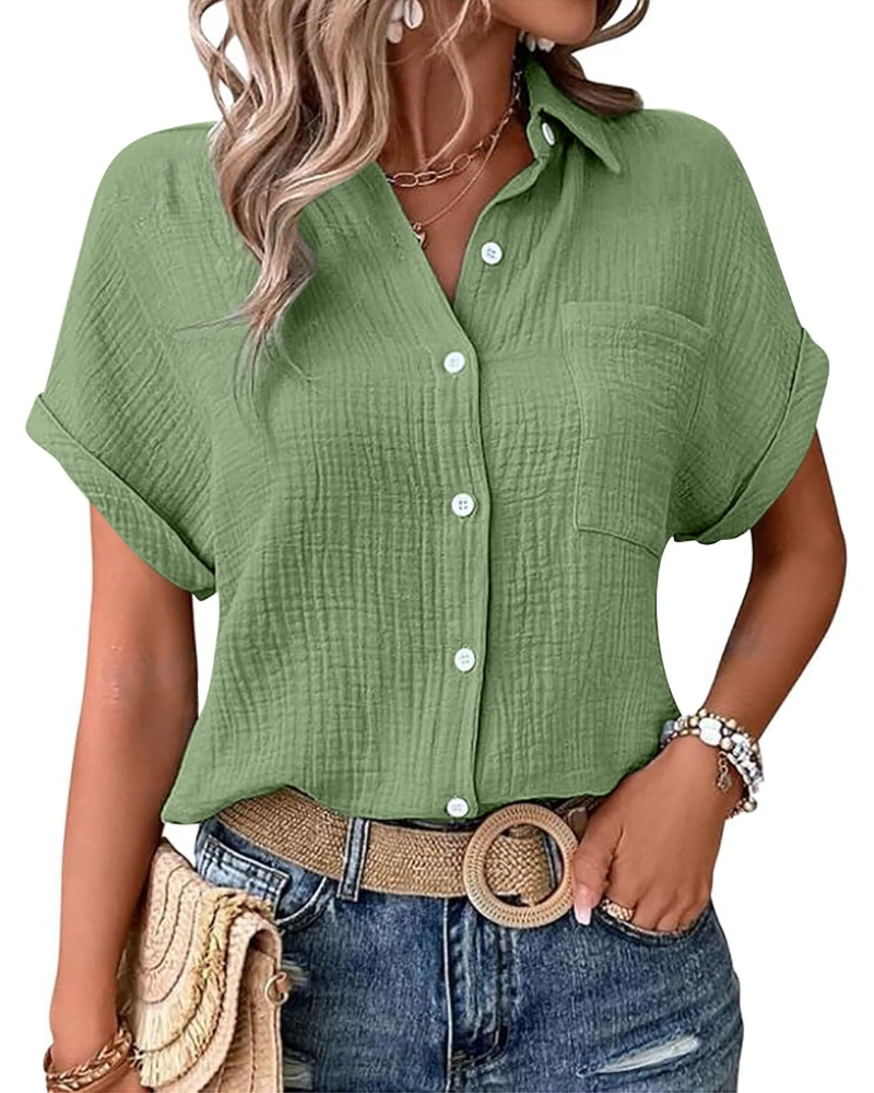 Blouse Mia pour femme – Top en mousseline avec imprimé bohème et coupe oversize