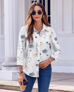 Margot Blusa Donna – Camicia Elegante con Colletto, Bottoni & Maniche Lunghe