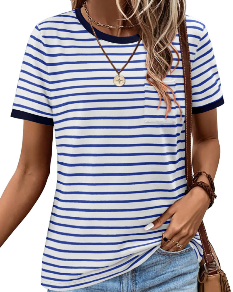 Sophie T-Shirt Donna – Top Casual in Cotone con Scollo V, Maniche Corte & Vestibilità Morbida