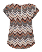 Naomi Blouse Femme – Top à Manches Courtes avec Fermeture Éclair au Dos & Coupe Régulière