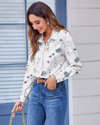 Margot Blusa Donna – Camicia Elegante con Colletto, Bottoni & Maniche Lunghe