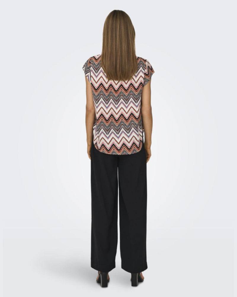 Naomi Blouse Femme – Top à Manches Courtes avec Fermeture Éclair au Dos & Coupe Régulière
