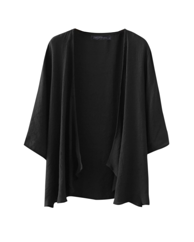 Olivia Kimono Femme – Boléro en chiffon transparent avec ouverture frontale et coupe légère