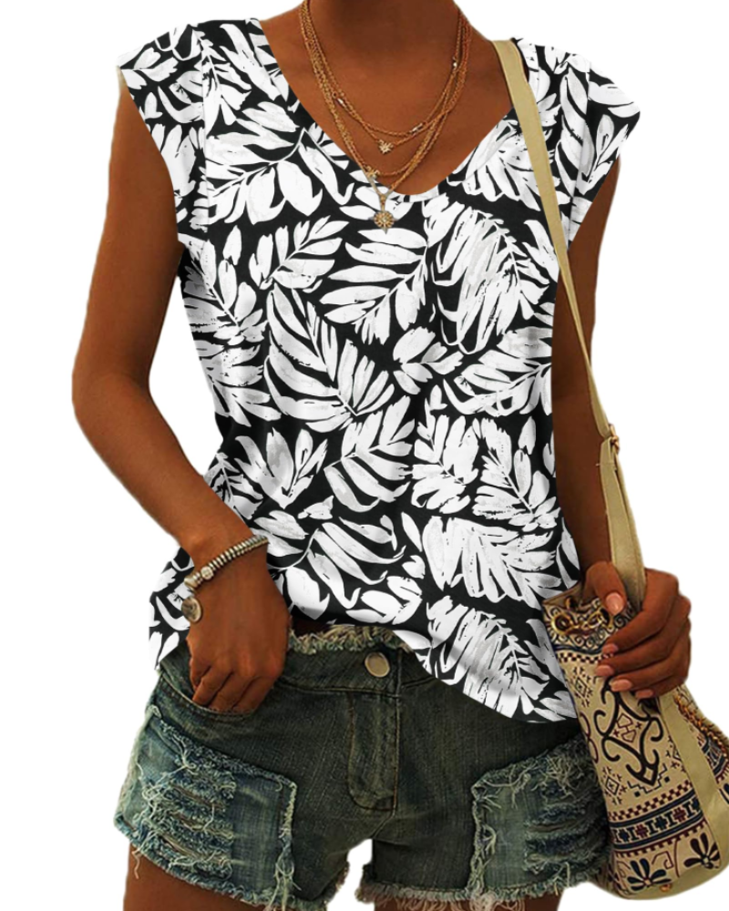 T-shirt Arielle pour femme – Haut avec col en V, manches à volant et coupe décontractée