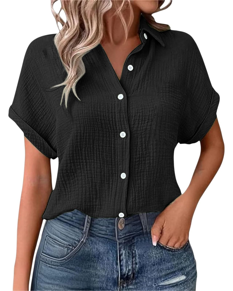 Blouse Mia pour femme – Top en mousseline avec imprimé bohème et coupe oversize