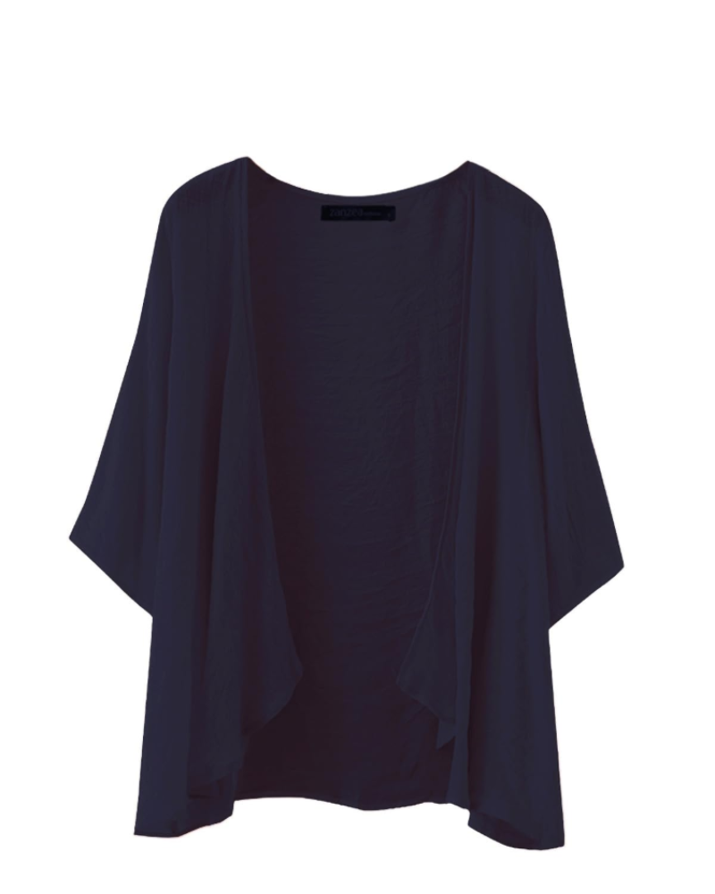 Olivia Kimono Femme – Boléro en chiffon transparent avec ouverture frontale et coupe légère