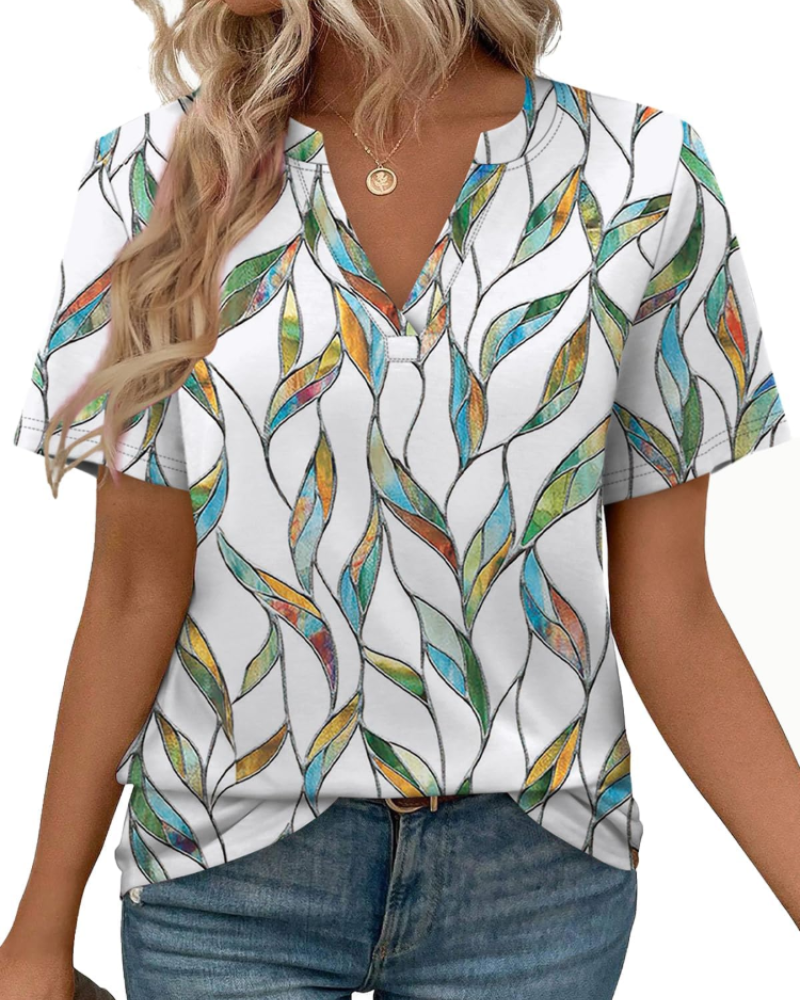 Vanessa T-Shirt Donna – Top con Scollo a V, Maniche Corte & Fit Morbido