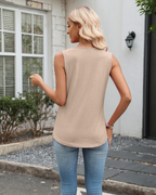 Sophie Tank Top Donna – Ærmeløs top med V-hals og løs pasform