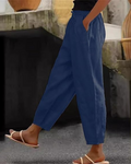 Olivia Women's Linen Cargo Shorts – Comfortable Waist, Pockets & Casual Summer Fit