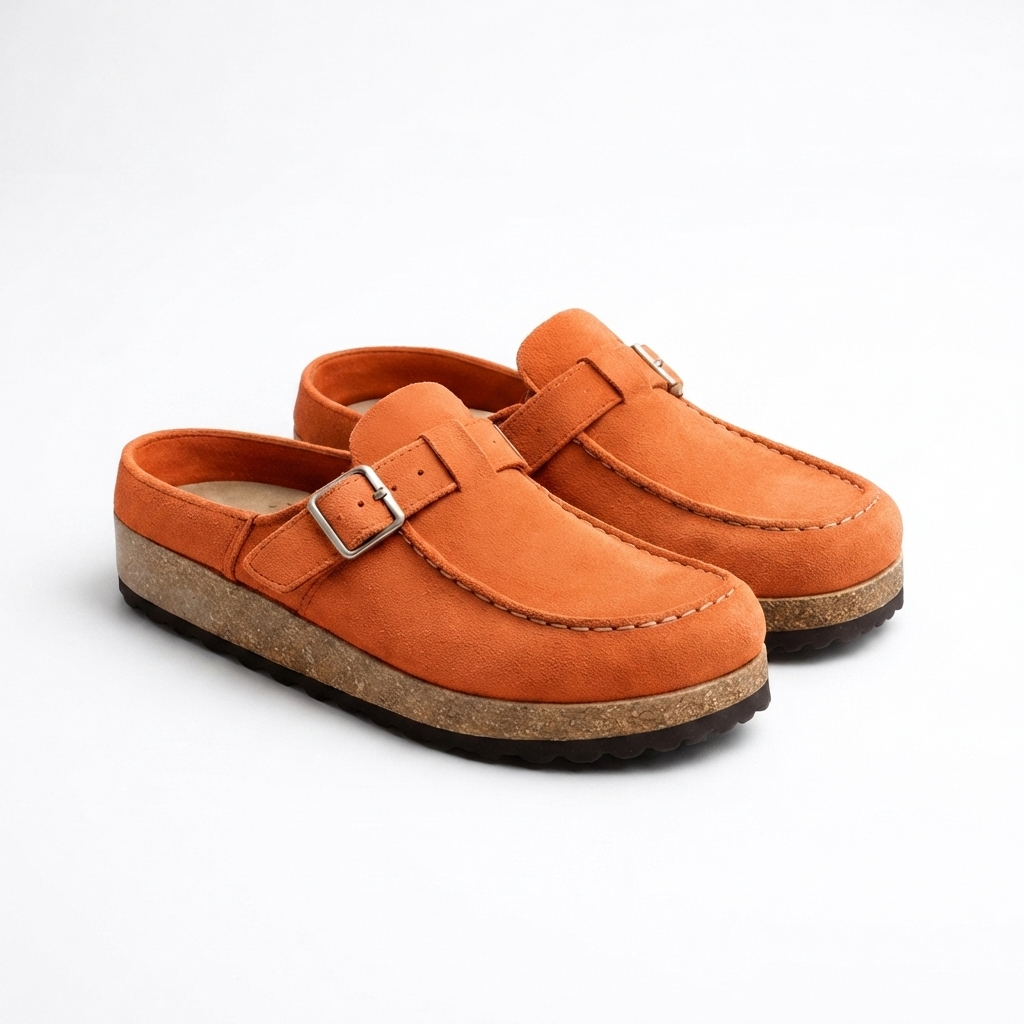 Marta Zoccoli Donna Vintage – Mule con Hebilla, Suela Antideslizante Casual Chic