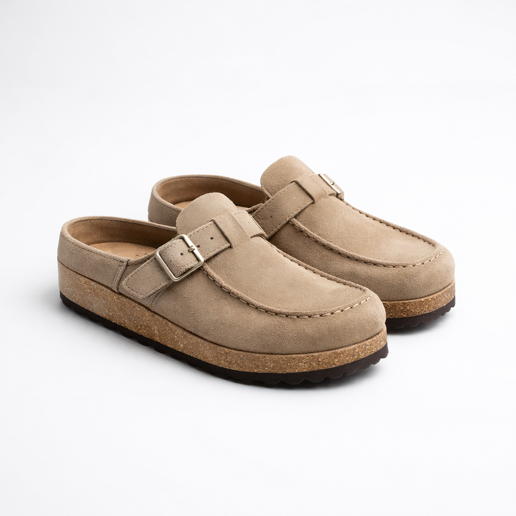 Marta Zoccoli Femme Vintage – Mule avec Boucle, Semelle Antidérapante Casual Chic