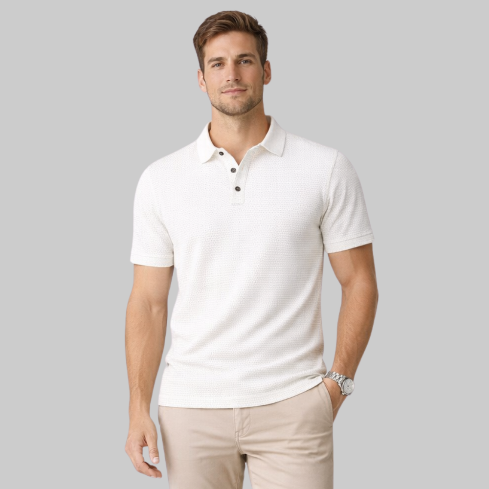 Dario Polo Hombre Malla Transpirable – Camiseta de Verano Ligera de Secado Rápido