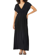 Madeline Vestito Donna Maxi – Jersey Stretch, Scollo a V & Vita Impero