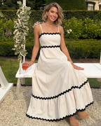 Lily Abito Donna – Vestito Estivo con Spalline Regolabili, Scollo Quadrato & Schiena Smock