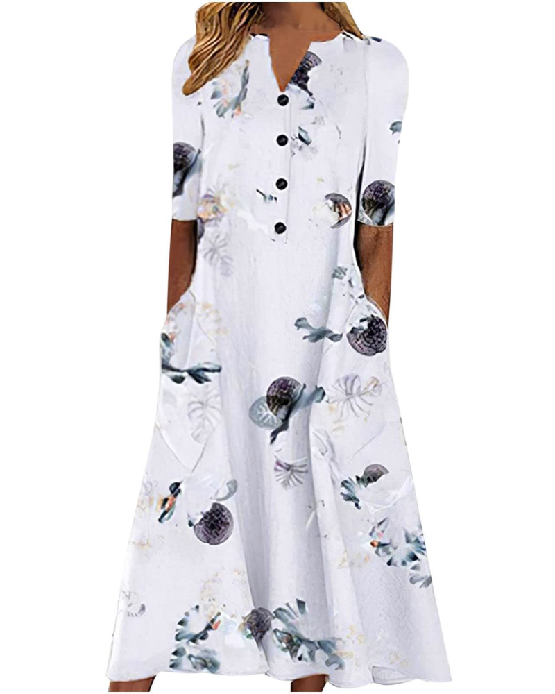 Morgan Damen Sommerkleid – Vielseitige Passform, kurze Ärmel & eleganter Casual-Stil