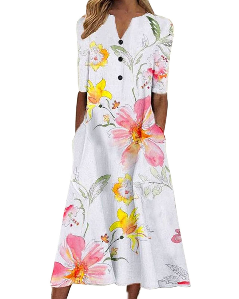 Morgan Damen Sommerkleid – Vielseitige Passform, kurze Ärmel & eleganter Casual-Stil