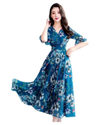 Elena Vestito Donna Maxi – Tessuto Stretch, Fit Morbido & Stile Casual Elegante