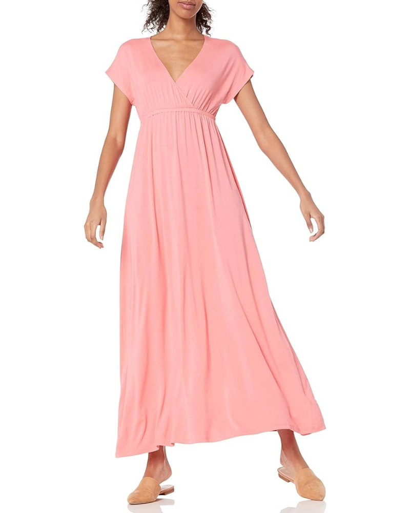 Nora Vestito Donna Maxi – Scollo a V, Vita Impero & Maniche Dolman