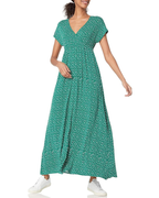 Nora Women's Maxi Dress – V-Neck, Empire Waist & Dolman Sleeves