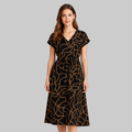 Elena Robe Maxi Femme Élégante – Robe Longue Fluide Col V Style Polyvalent