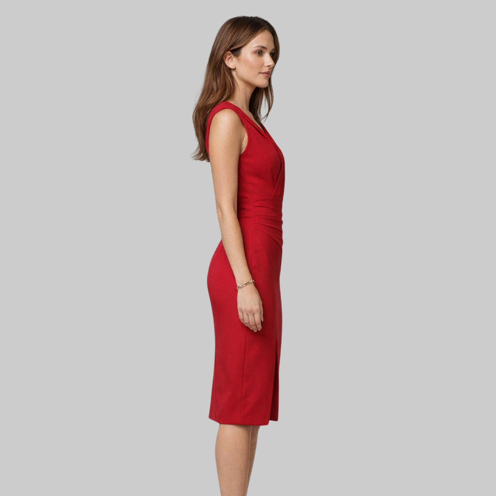 Elena Vestido Mujer de Verano Elegante – Vestido ligero con escote en V fluido