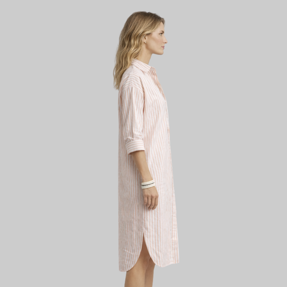 Elyra Robe Femme Élégante – Robe Fluide Col V avec Ceinture Casual Chic