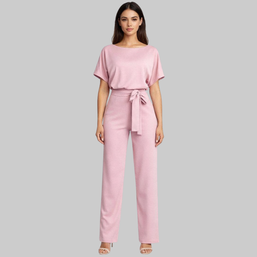 Hannah Combinaison Femme Élégante Large – Combinaison avec Taille Lacets et Coupe Slim